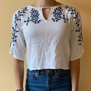 Silky White Hollister Top